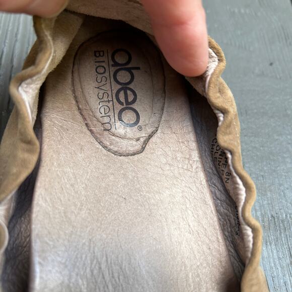 Abeo Bio System Womens Brown Suede Jean Flat Loafers Slip On Shoe Size 8N - Picture 5 of 7